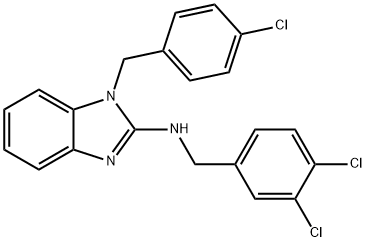 1-(4-chlorobenzyl)-N-(3,4-dichlorobenzyl)-1H-benzimidazol-2-amine Structure