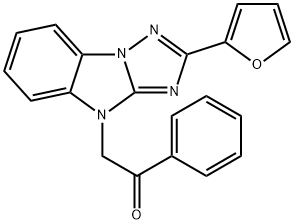 2-[2-(2-furyl)-4H-[1,2,4]triazolo[1,5-a]benzimidazol-4-yl]-1-phenylethanone Structure