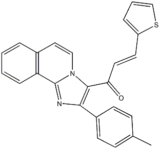 1-[2-(4-methylphenyl)imidazo[2,1-a]isoquinolin-3-yl]-3-(2-thienyl)-2-propen-1-one Structure