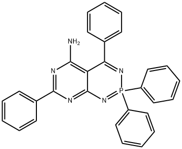 2,2,4,7-tetraphenyl-2lambda~5~-pyrimido[4,5-d][1,3,2]diazaphosphinin-5-amine 구조식 이미지