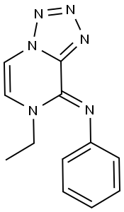 N-(7-ethyltetraazolo[1,5-a]pyrazin-8(7H)-ylidene)-N-phenylamine 구조식 이미지