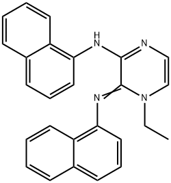 N-(1-ethyl-3-(1-naphthylimino)-3,4-dihydro-2(1H)-pyrazinylidene)-N-(1-naphthyl)amine 구조식 이미지