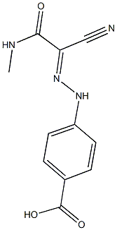 4-{2-[1-cyano-2-(methylamino)-2-oxoethylidene]hydrazino}benzoic acid Structure