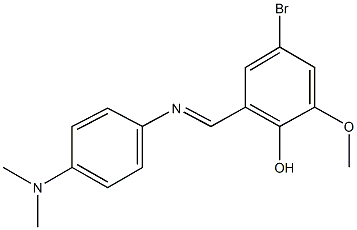 4-bromo-2-({[4-(dimethylamino)phenyl]imino}methyl)-6-methoxyphenol Structure