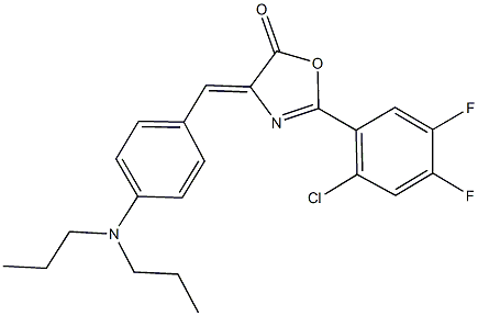 2-(2-chloro-4,5-difluorophenyl)-4-[4-(dipropylamino)benzylidene]-1,3-oxazol-5(4H)-one Structure
