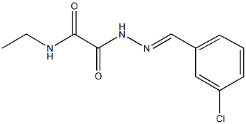 2-[2-(3-chlorobenzylidene)hydrazino]-N-ethyl-2-oxoacetamide Structure