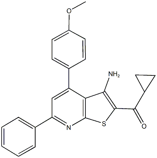 [3-amino-4-(4-methoxyphenyl)-6-phenylthieno[2,3-b]pyridin-2-yl](cyclopropyl)methanone 구조식 이미지