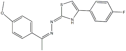 4-(4-fluorophenyl)-1,3-thiazol-2(3H)-one [1-(4-methoxyphenyl)ethylidene]hydrazone Structure