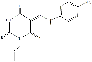 1-allyl-5-[(4-aminoanilino)methylene]-2-thioxodihydro-4,6(1H,5H)-pyrimidinedione Structure