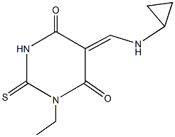 5-[(cyclopropylamino)methylene]-1-ethyl-2-thioxodihydro-4,6(1H,5H)-pyrimidinedione Structure