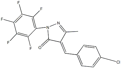 4-(4-chlorobenzylidene)-5-methyl-2-(2,3,4,5,6-pentafluorophenyl)-2,4-dihydro-3H-pyrazol-3-one Structure