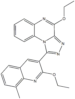 4-ethoxy-1-(2-ethoxy-8-methyl-3-quinolinyl)[1,2,4]triazolo[4,3-a]quinoxaline 구조식 이미지