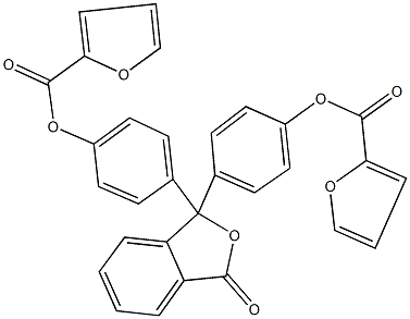 4-{1-[4-(2-furoyloxy)phenyl]-3-oxo-1,3-dihydro-2-benzofuran-1-yl}phenyl 2-furoate Structure