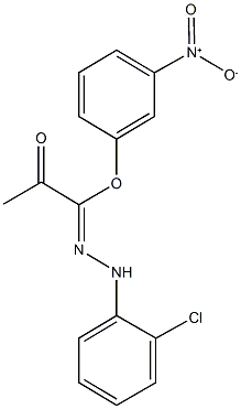 3-nitrophenyl N-(2-chlorophenyl)-2-oxopropanehydrazonoate 구조식 이미지