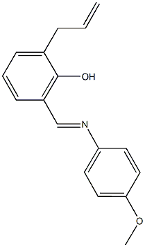 2-allyl-6-{[(4-methoxyphenyl)imino]methyl}phenol 구조식 이미지