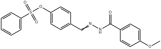 4-[2-(4-methoxybenzoyl)carbohydrazonoyl]phenyl benzenesulfonate 구조식 이미지