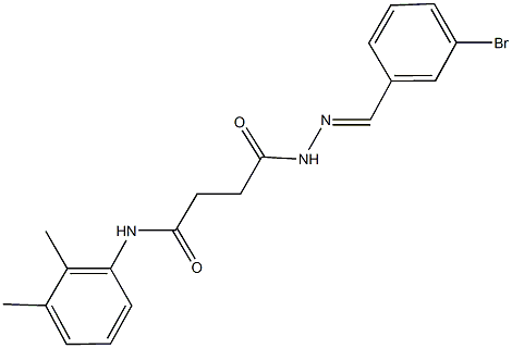 4-[2-(3-bromobenzylidene)hydrazino]-N-(2,3-dimethylphenyl)-4-oxobutanamide Structure