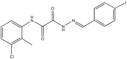 N-(3-chloro-2-methylphenyl)-2-[2-(4-iodobenzylidene)hydrazino]-2-oxoacetamide Structure