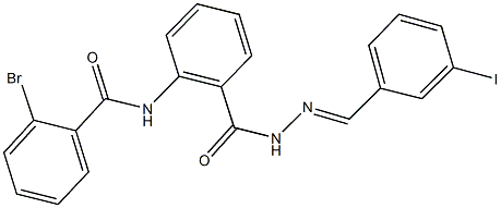 2-bromo-N-(2-{[2-(3-iodobenzylidene)hydrazino]carbonyl}phenyl)benzamide 구조식 이미지
