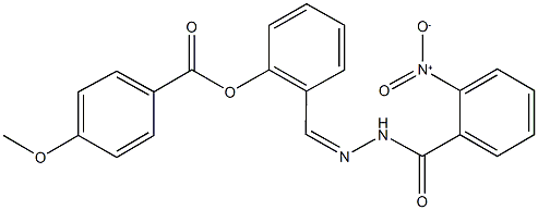 2-(2-{2-nitrobenzoyl}carbohydrazonoyl)phenyl 4-methoxybenzoate 구조식 이미지