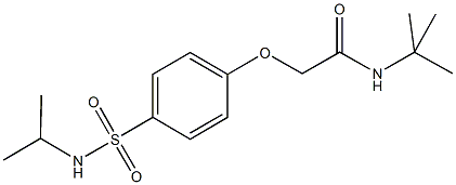 N-(tert-butyl)-2-{4-[(isopropylamino)sulfonyl]phenoxy}acetamide 구조식 이미지