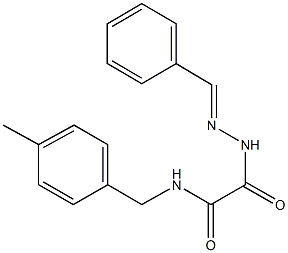 2-(2-benzylidenehydrazino)-N-(4-methylbenzyl)-2-oxoacetamide Structure