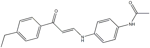 N-(4-{[3-(4-ethylphenyl)-3-oxo-1-propenyl]amino}phenyl)acetamide Structure