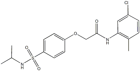 N-(5-chloro-2-methylphenyl)-2-{4-[(isopropylamino)sulfonyl]phenoxy}acetamide 구조식 이미지