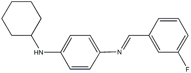 N-cyclohexyl-N-{4-[(3-fluorobenzylidene)amino]phenyl}amine 구조식 이미지