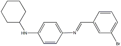 N-(3-bromobenzylidene)-N-[4-(cyclohexylamino)phenyl]amine 구조식 이미지