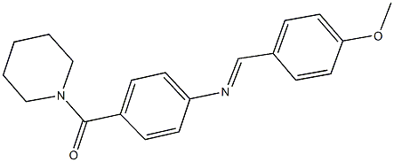 N-(4-methoxybenzylidene)-N-[4-(1-piperidinylcarbonyl)phenyl]amine 구조식 이미지