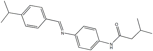 N-{4-[(4-isopropylbenzylidene)amino]phenyl}-3-methylbutanamide 구조식 이미지