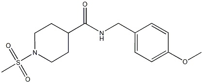 N-(4-methoxybenzyl)-1-(methylsulfonyl)-4-piperidinecarboxamide Structure