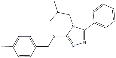 4-isobutyl-5-phenyl-4H-1,2,4-triazol-3-yl 4-methylbenzyl sulfide Structure