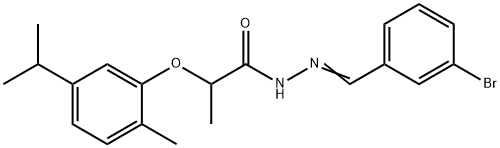 N'-(3-bromobenzylidene)-2-(5-isopropyl-2-methylphenoxy)propanohydrazide Structure