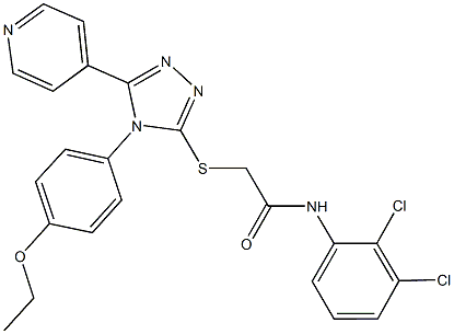 N-(2,3-dichlorophenyl)-2-{[4-(4-ethoxyphenyl)-5-(4-pyridinyl)-4H-1,2,4-triazol-3-yl]sulfanyl}acetamide Structure