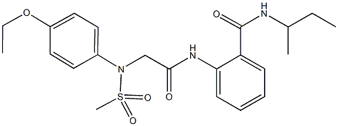 N-(sec-butyl)-2-({[4-ethoxy(methylsulfonyl)anilino]acetyl}amino)benzamide 구조식 이미지