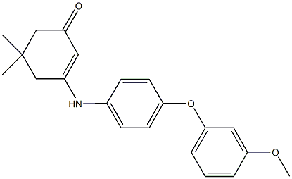 3-[4-(3-methoxyphenoxy)anilino]-5,5-dimethyl-2-cyclohexen-1-one 구조식 이미지