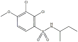 N-(sec-butyl)-2,3-dichloro-4-methoxybenzenesulfonamide 구조식 이미지