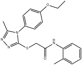 2-{[4-(4-ethoxyphenyl)-5-methyl-4H-1,2,4-triazol-3-yl]sulfanyl}-N-(2-methylphenyl)acetamide Structure