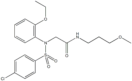 2-{[(4-chlorophenyl)sulfonyl]-2-ethoxyanilino}-N-(3-methoxypropyl)acetamide Structure