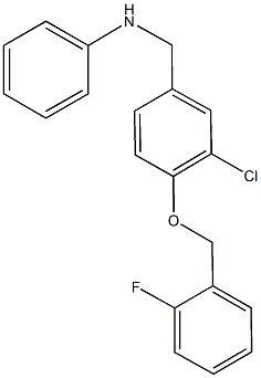 N-{3-chloro-4-[(2-fluorobenzyl)oxy]benzyl}-N-phenylamine Structure