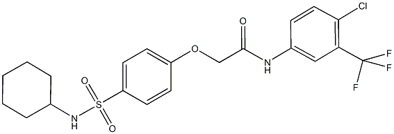 N-[4-chloro-3-(trifluoromethyl)phenyl]-2-{4-[(cyclohexylamino)sulfonyl]phenoxy}acetamide Structure