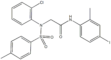 2-{2-chloro[(4-methylphenyl)sulfonyl]anilino}-N-(4-iodo-2-methylphenyl)acetamide Structure