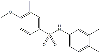 N-(3,4-dimethylphenyl)-4-methoxy-3-methylbenzenesulfonamide 구조식 이미지