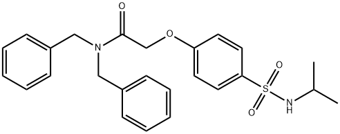 N,N-dibenzyl-2-{4-[(isopropylamino)sulfonyl]phenoxy}acetamide 구조식 이미지