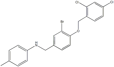 N-{3-bromo-4-[(2,4-dichlorobenzyl)oxy]benzyl}-N-(4-methylphenyl)amine Structure