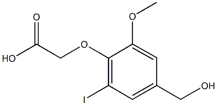 [4-(hydroxymethyl)-2-iodo-6-methoxyphenoxy]acetic acid Structure