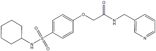 2-{4-[(cyclohexylamino)sulfonyl]phenoxy}-N-(3-pyridinylmethyl)acetamide 구조식 이미지