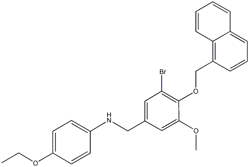 N-[3-bromo-5-methoxy-4-(1-naphthylmethoxy)benzyl]-N-(4-ethoxyphenyl)amine Structure